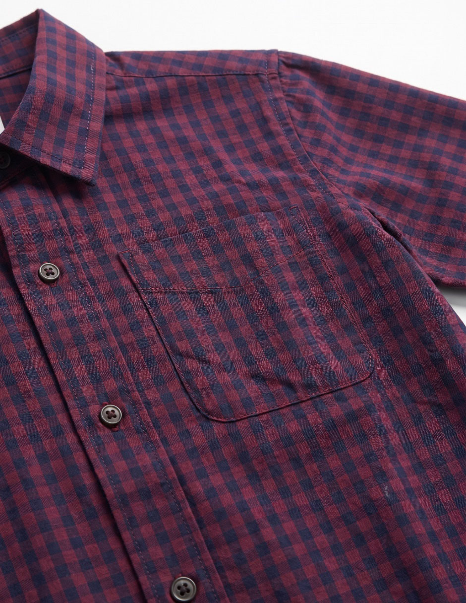 Camisa casual de algodón manga corta para niño 5