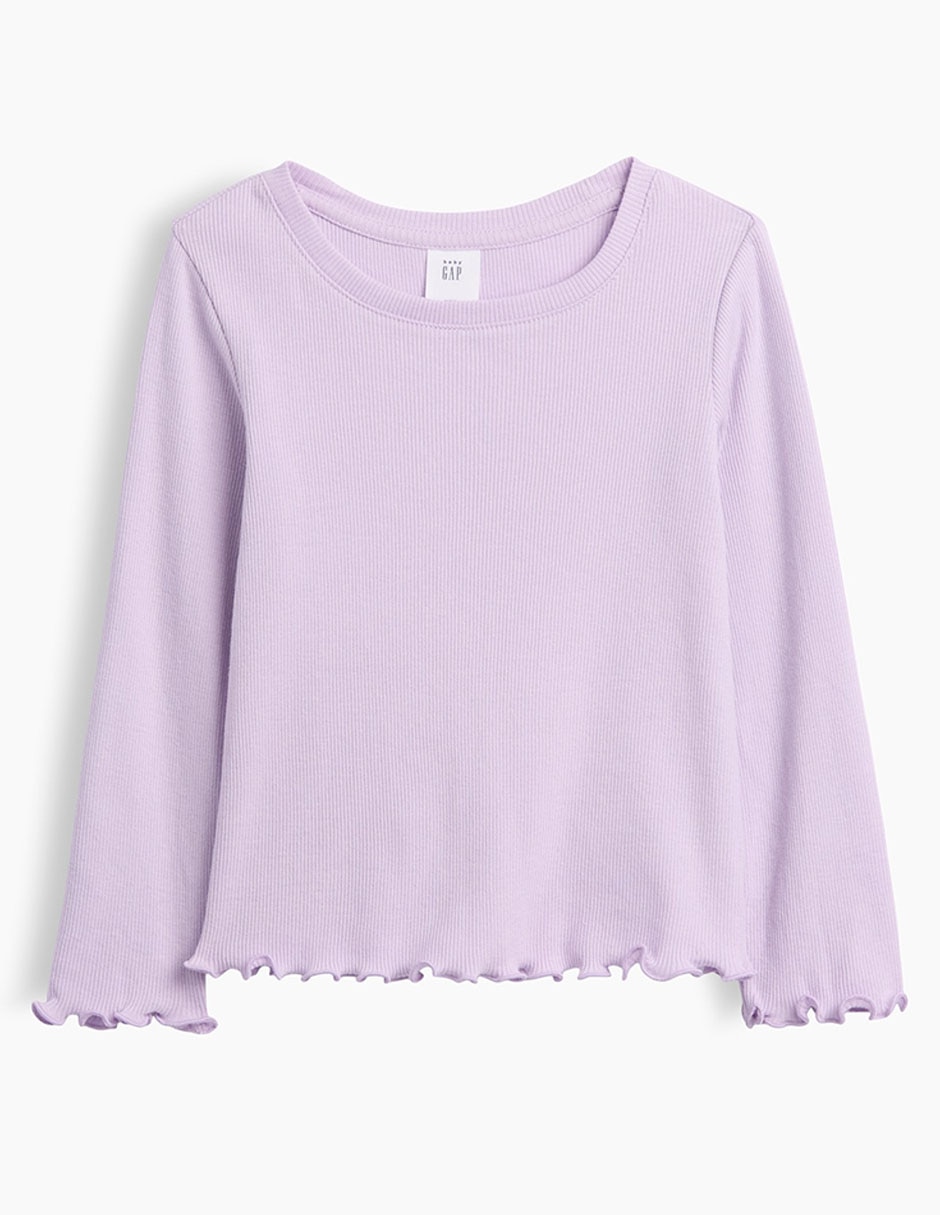 Playera manga larga para bebé niña