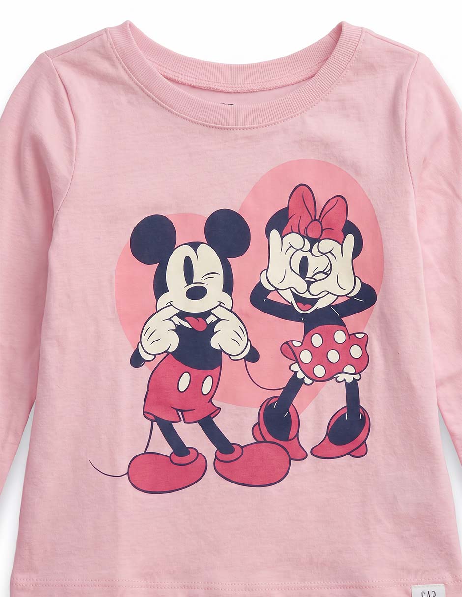 Playera Minnie Mouse manga larga para niña 4