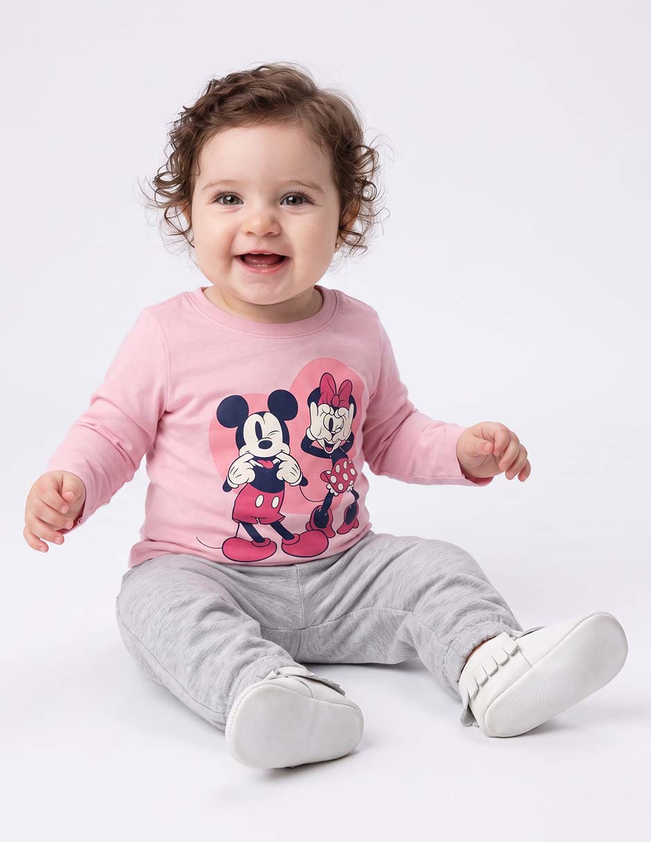 Playera Minnie Mouse manga larga para niña 3