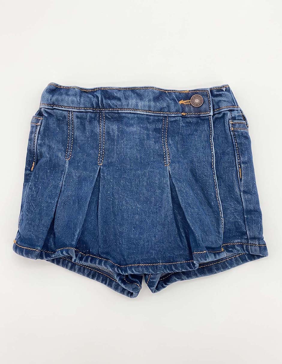 Falda short de algodón para niña