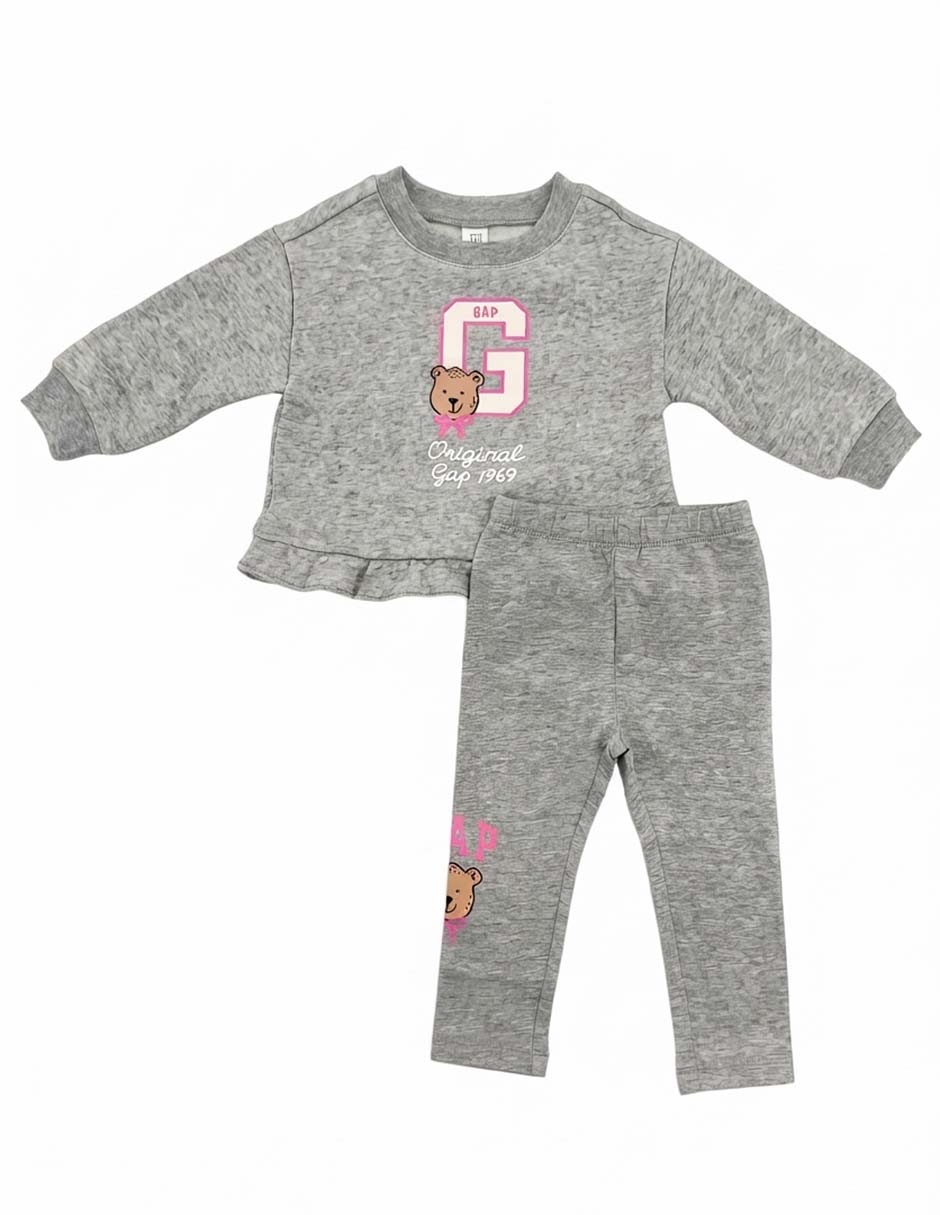 Conjunto casual de algodón para niña 2 piezas
