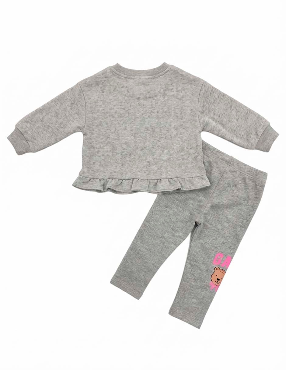 Conjunto casual de algodón para niña 2 piezas 5