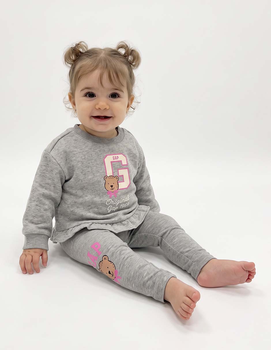 Conjunto casual de algodón para niña 2 piezas