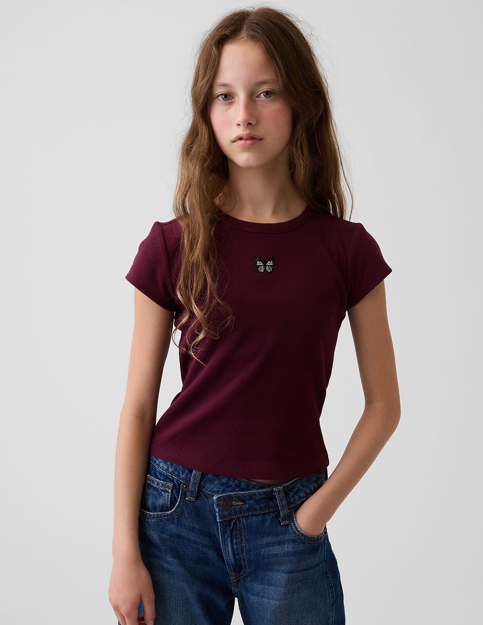 Playera manga corta para niña Playera manga corta para niña