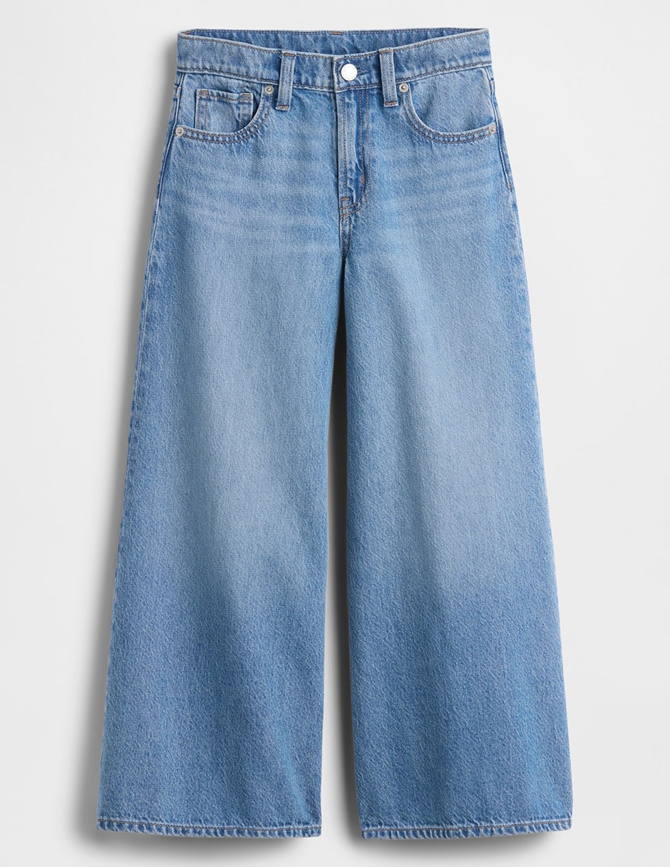 Jeans baggy lavado medio para niña 5