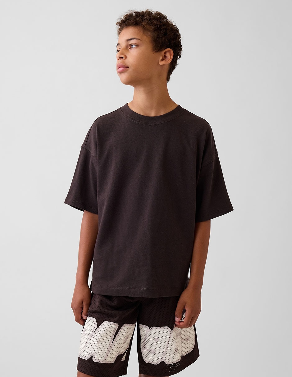 Playera manga al codo para niño