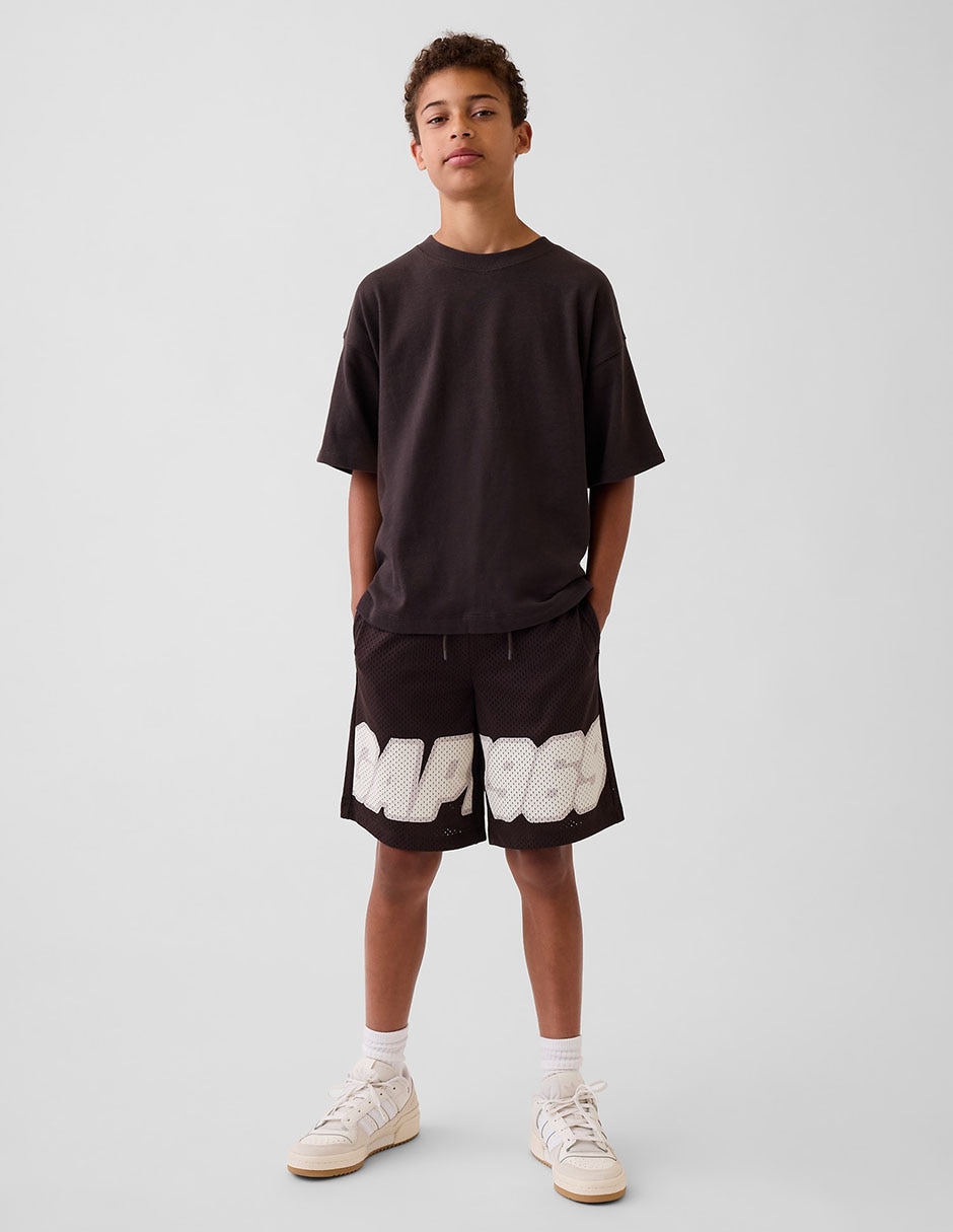 Playera manga al codo para niño