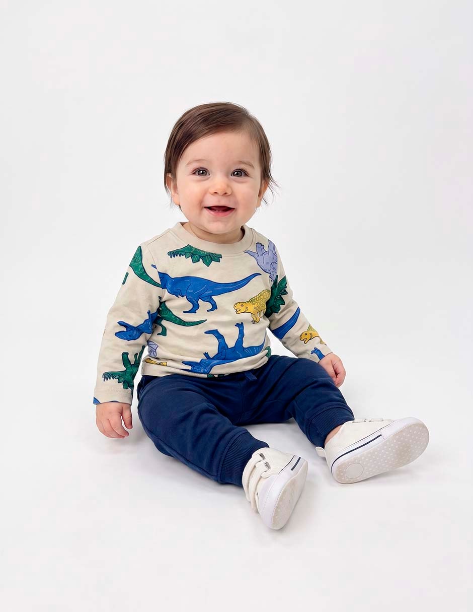 Playera manga larga para niño