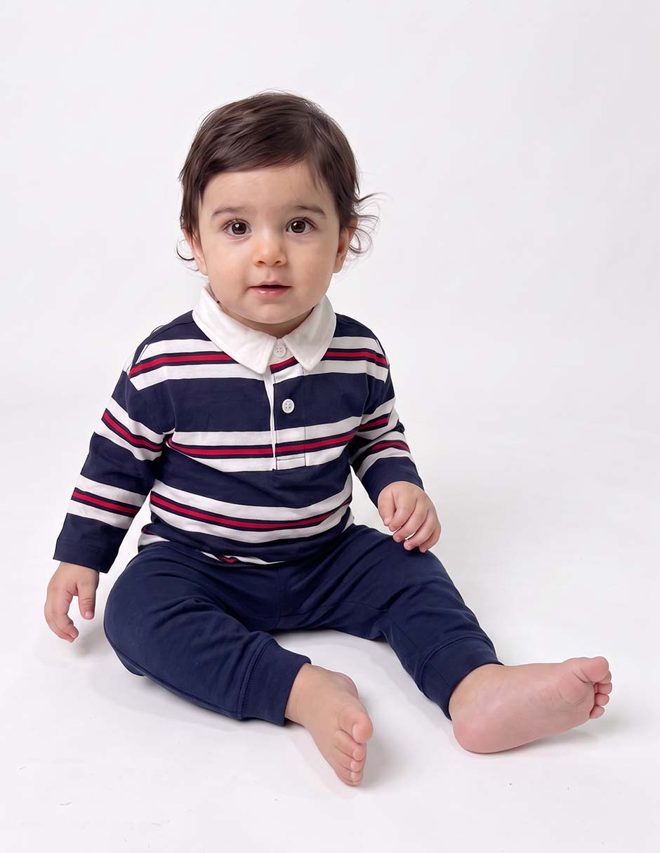 Playera tipo polo para bebé niño