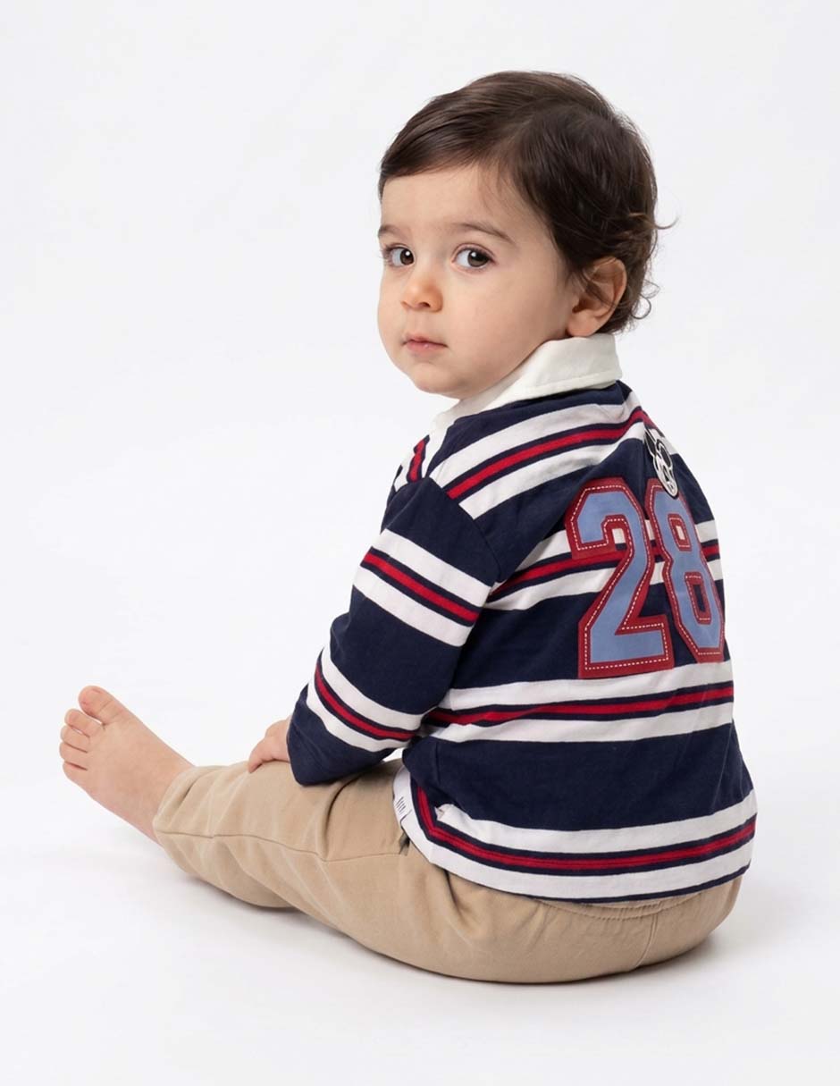 Playera tipo polo para bebé niño 5