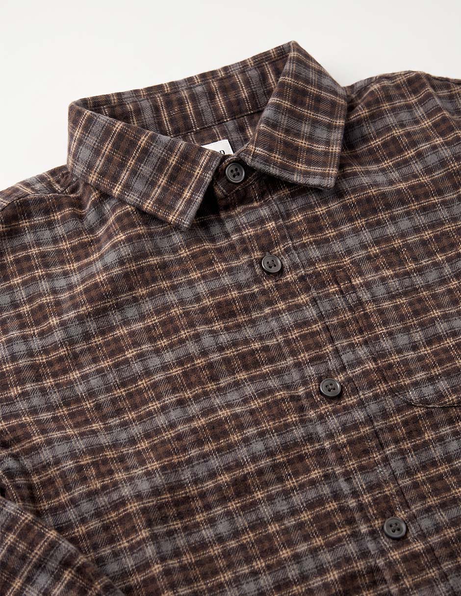 Camisa casual de algodón manga larga para niño 5