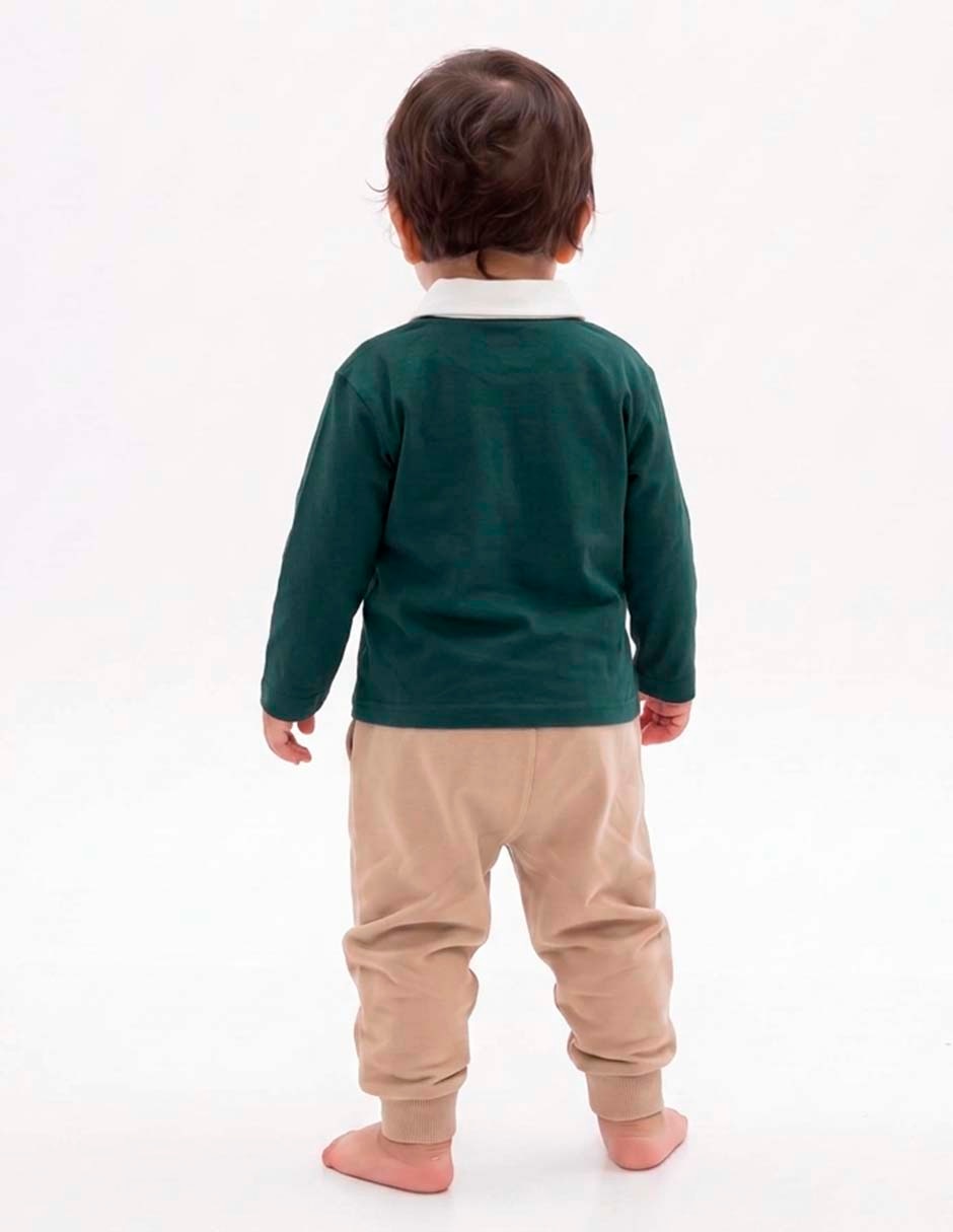 Playera tipo polo de algodón para niño 5