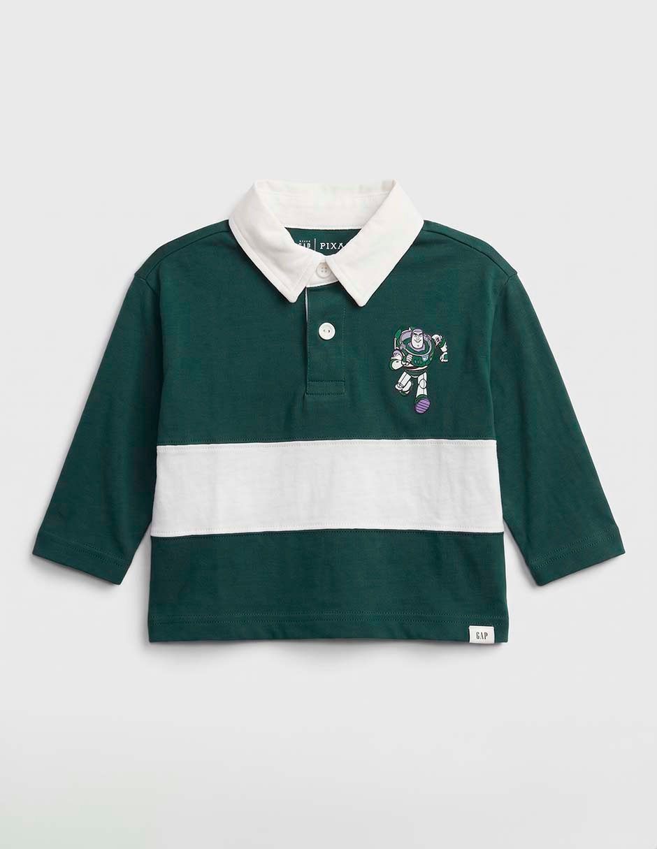 Playera tipo polo de algodón para niño