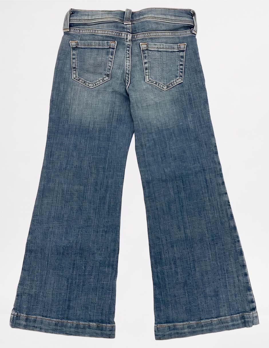 Jeans relaxed wide leg deslavado para niña 5