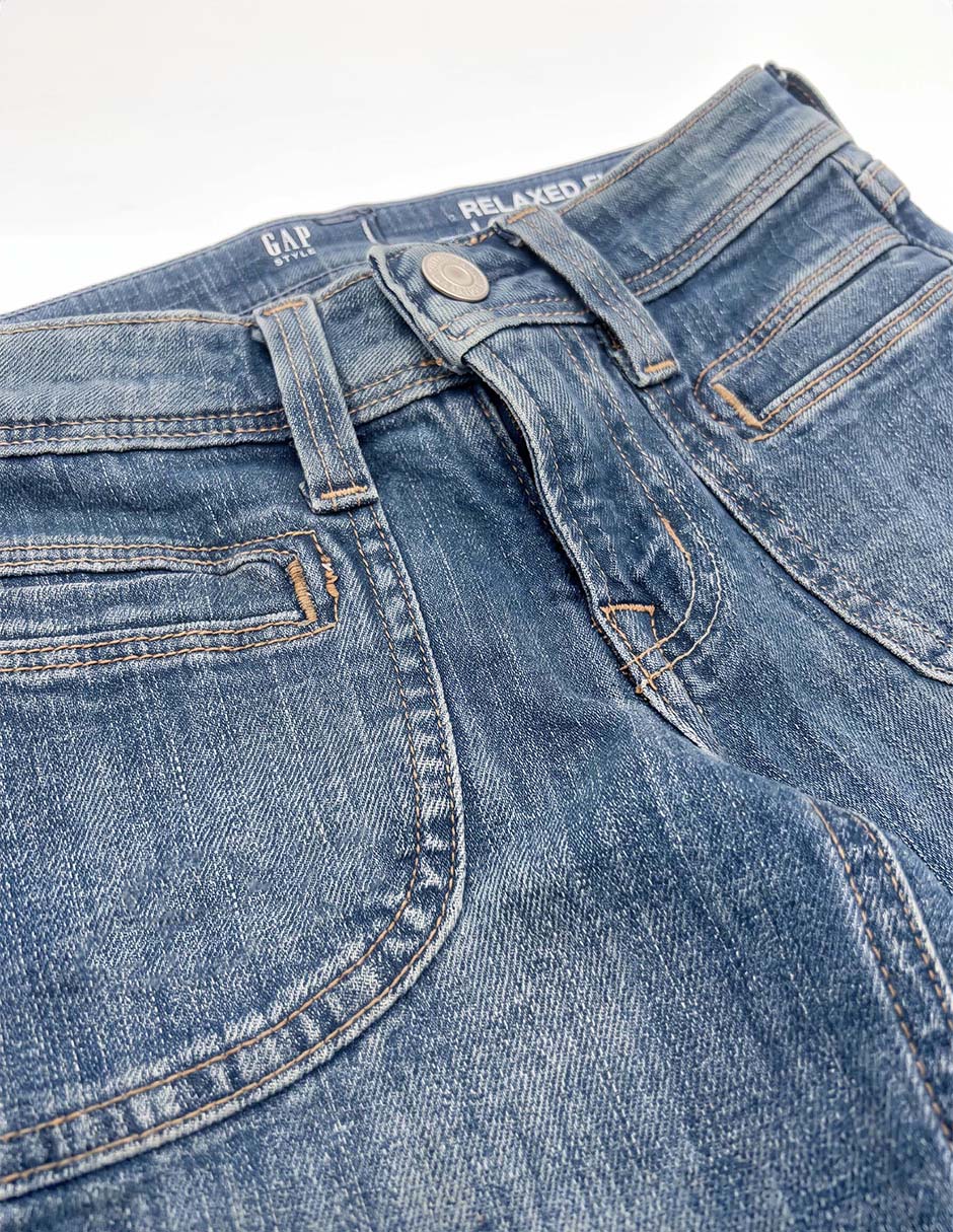 Jeans relaxed wide leg deslavado para niña 3