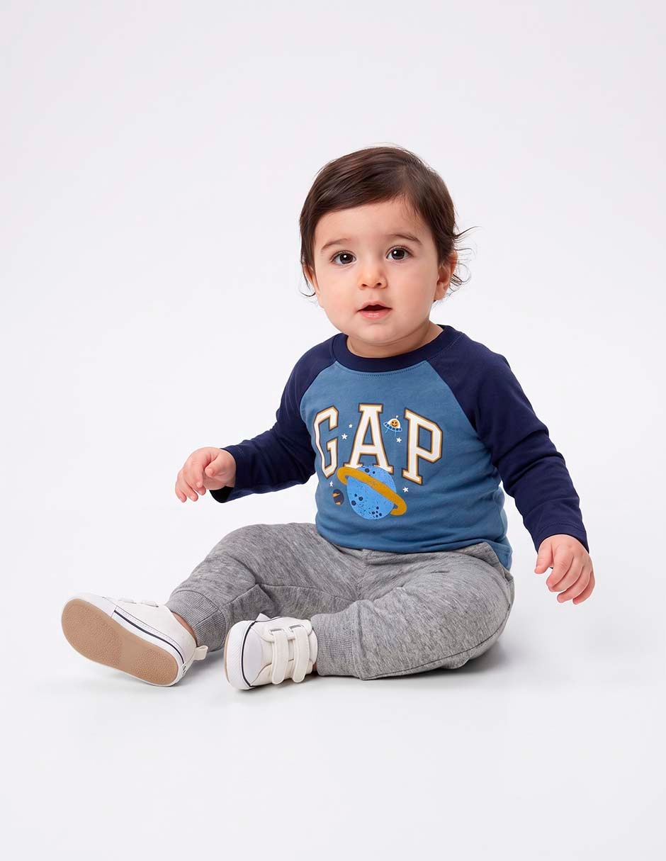 Playera manga larga para niño