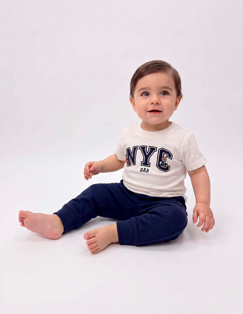Playera manga corta para niño