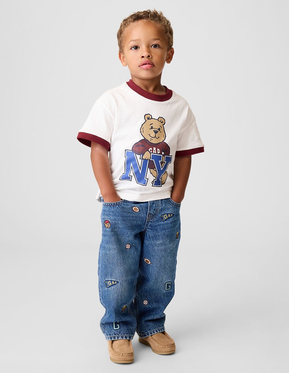 Jeans baggy lavado medio para bebé niño Jeans baggy lavado medio para bebé niño