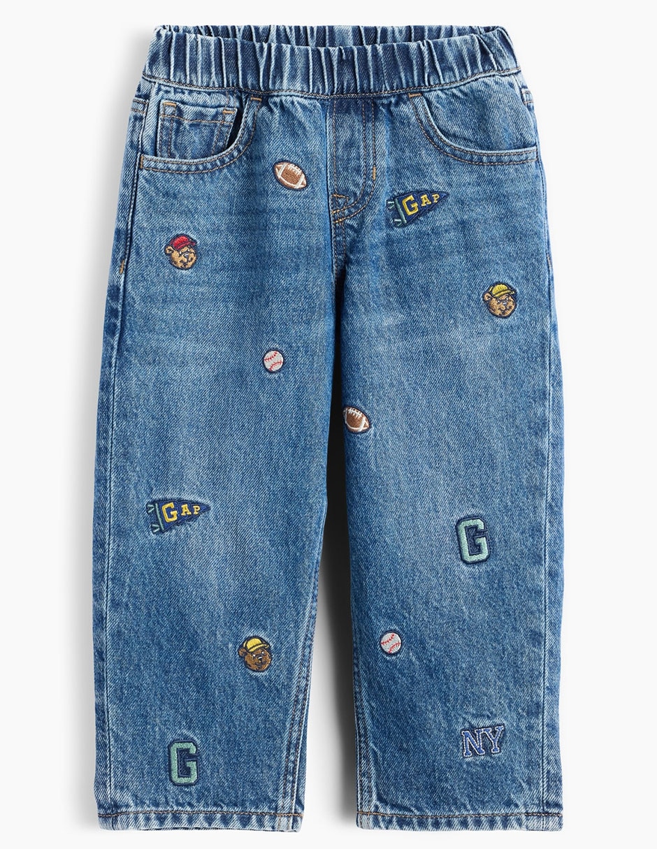 Jeans baggy lavado medio para bebé niño 3