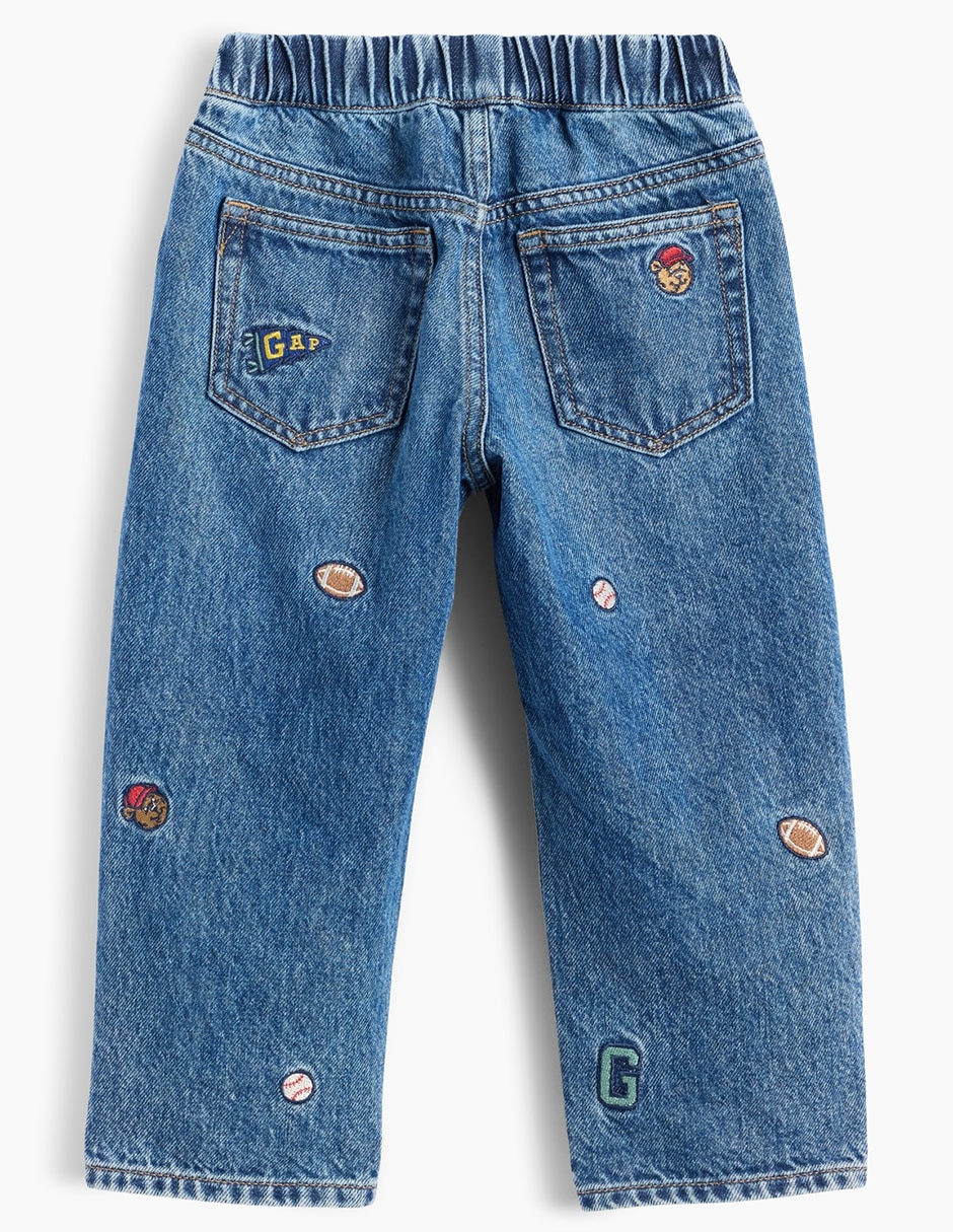 Jeans baggy lavado medio para bebé niño 2