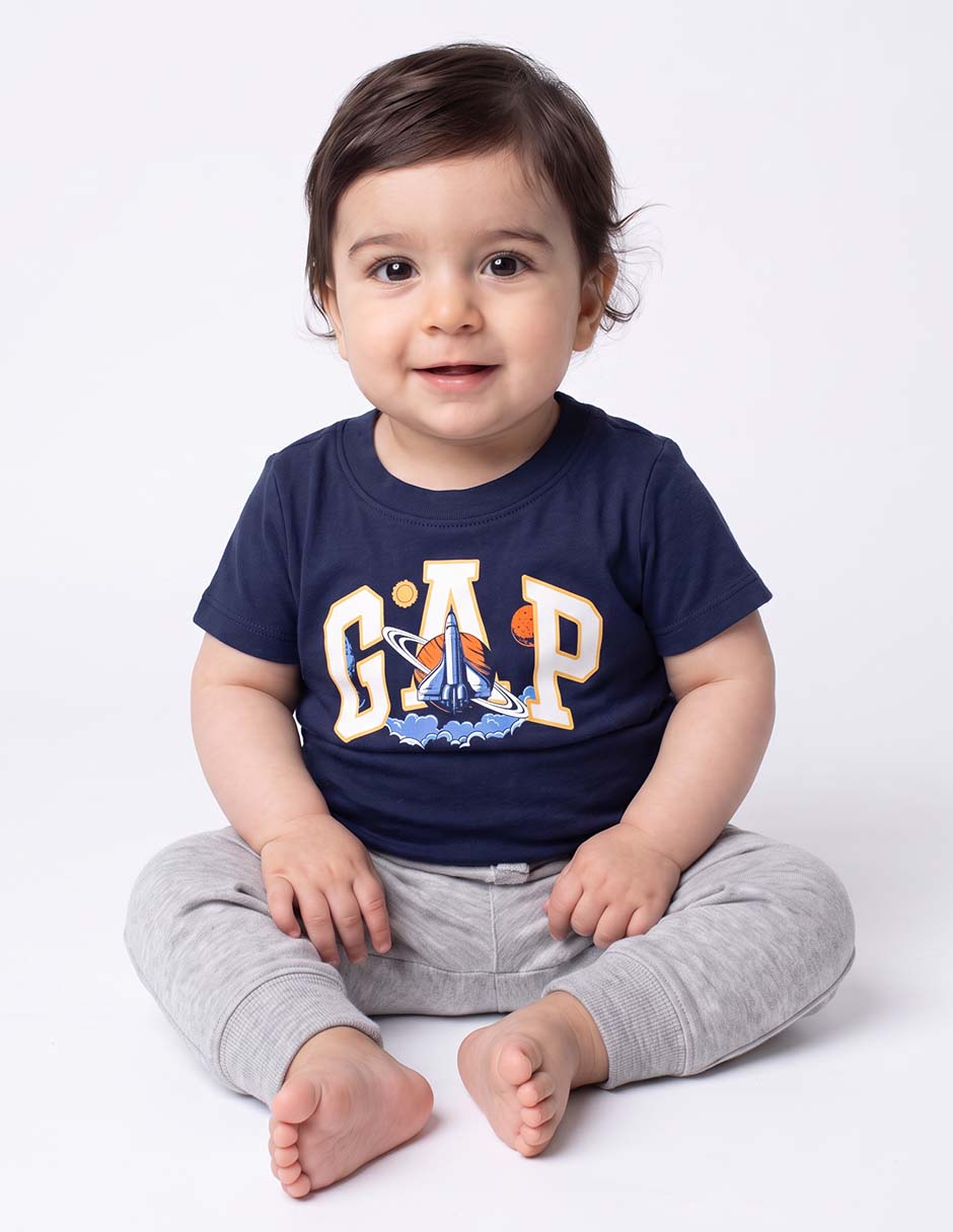 Playera manga corta para bebé niño