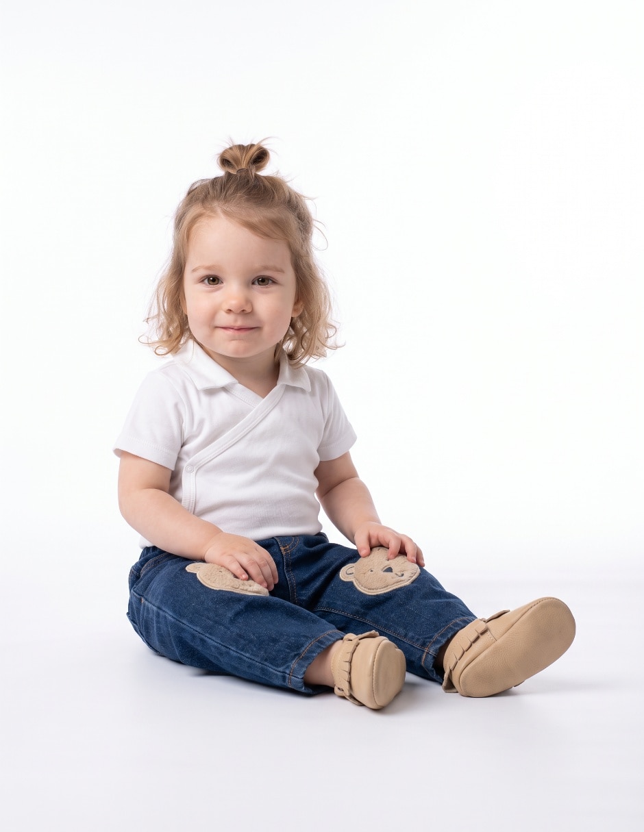 Jeans straight para bebé niña