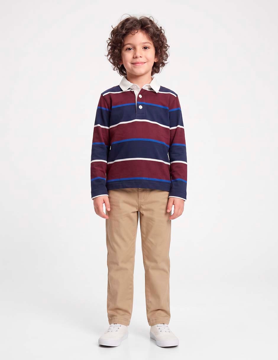 Playera tipo polo para niño