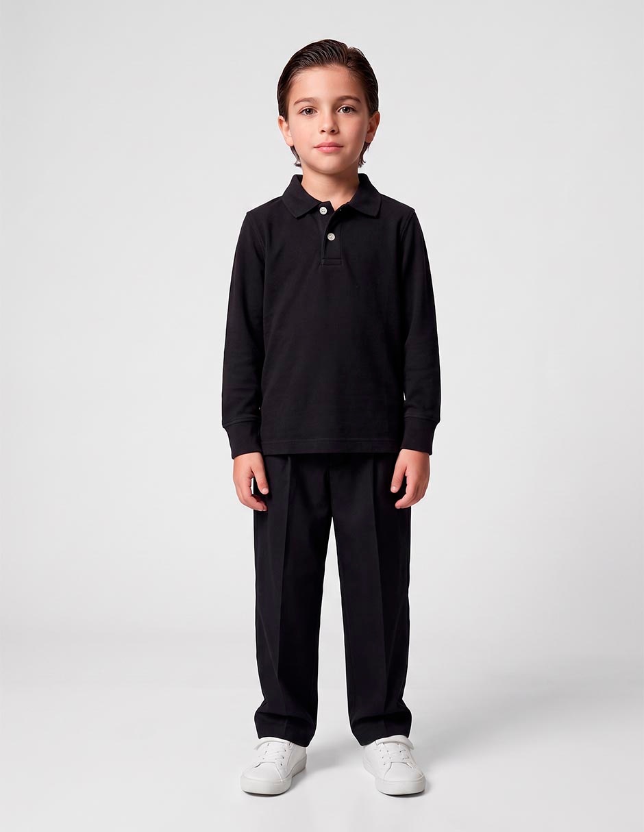 Playera tipo polo para niño