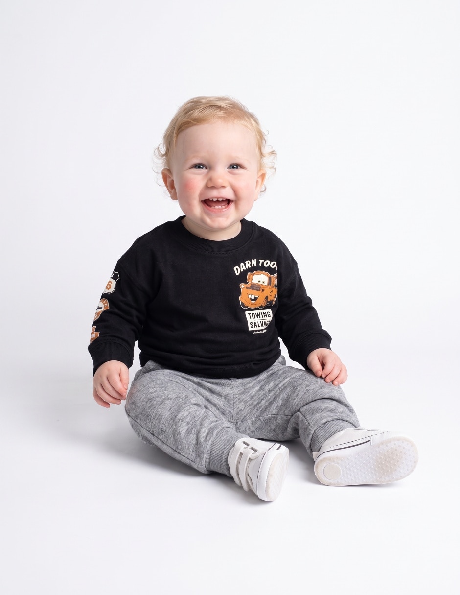 Playera tow mater cars manga larga para niño