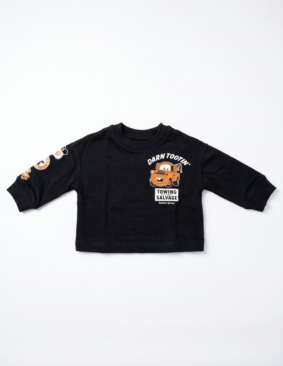 Playera tow mater cars manga larga para niño 3