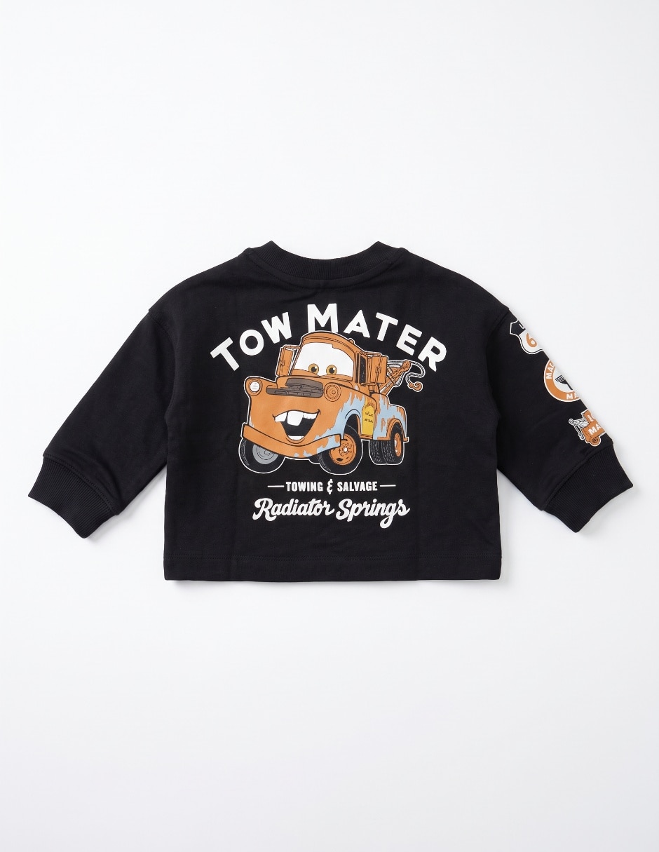 Playera tow mater cars manga larga para niño 4