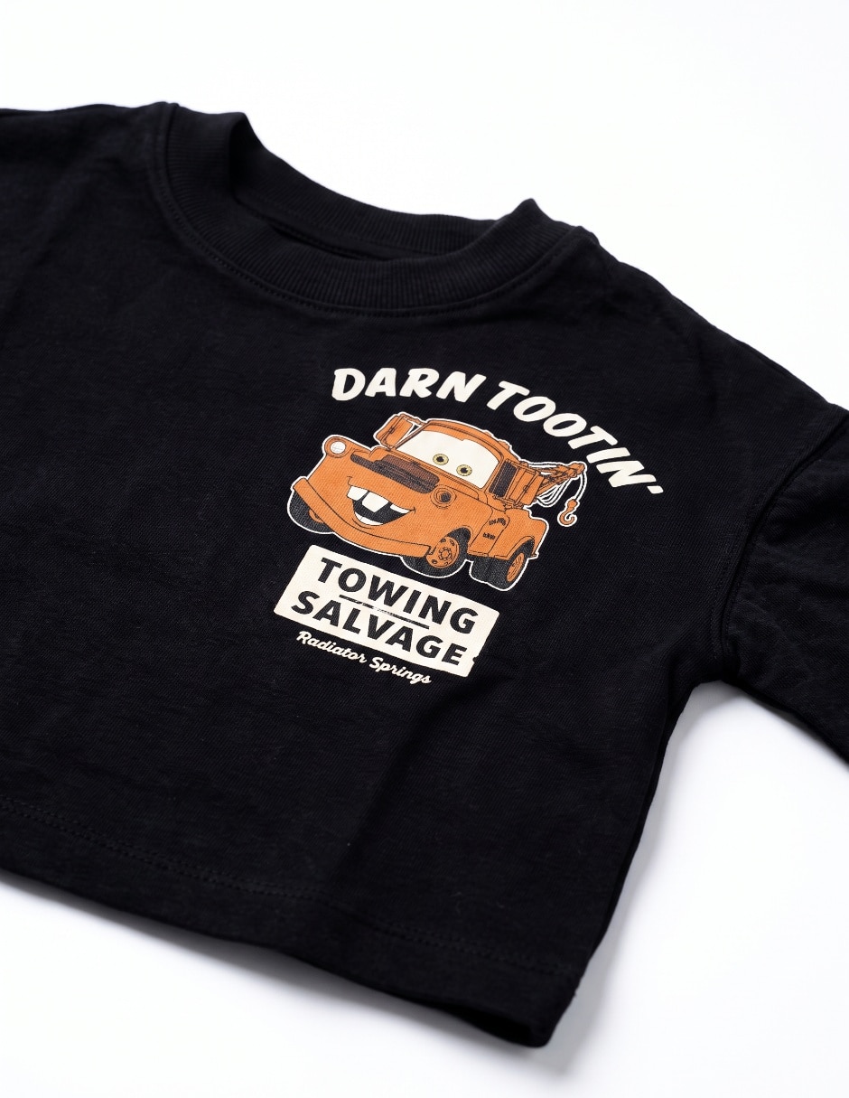Playera tow mater cars manga larga para niño 6