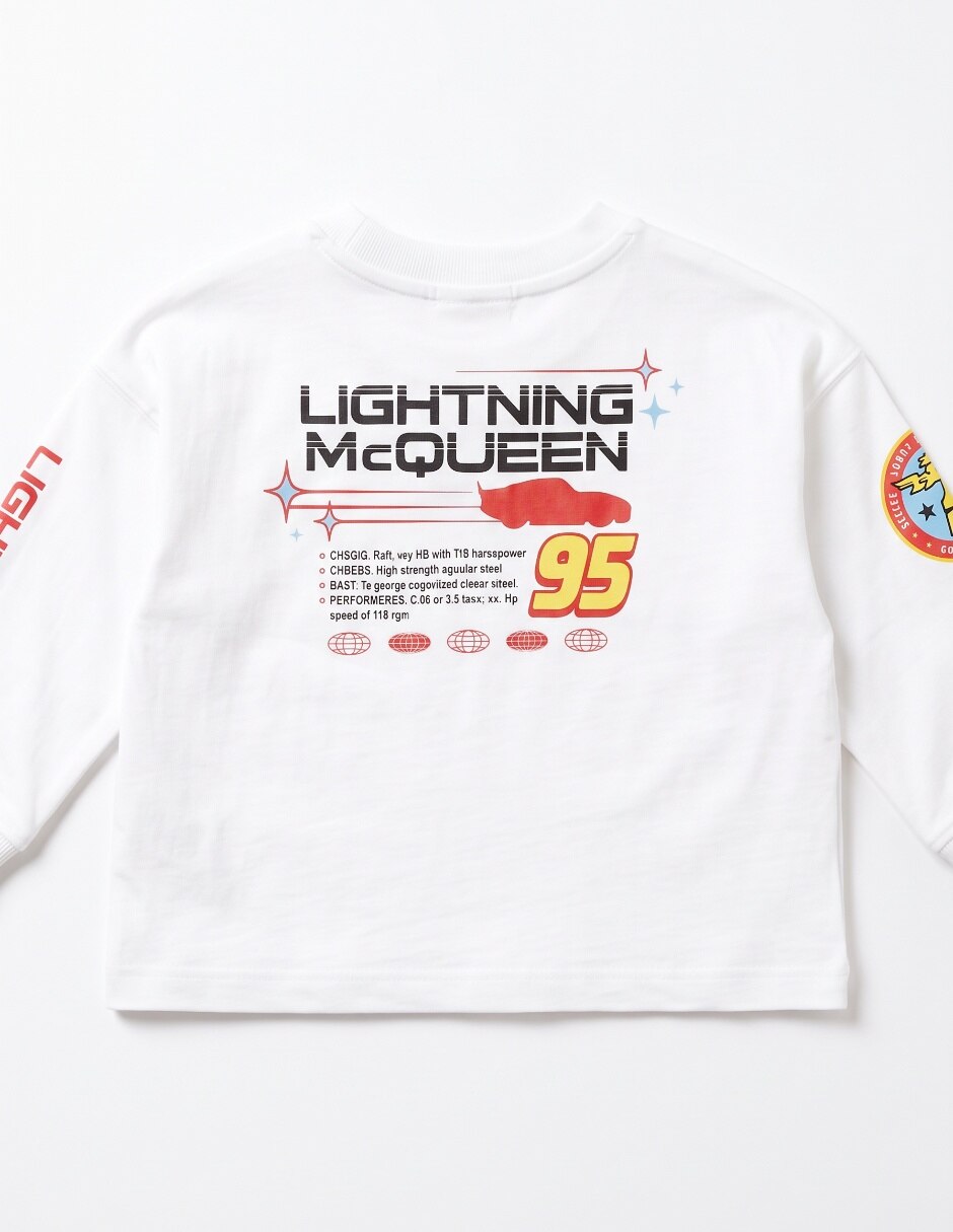 Playera rayo mcqueen cars manga larga para niño 5
