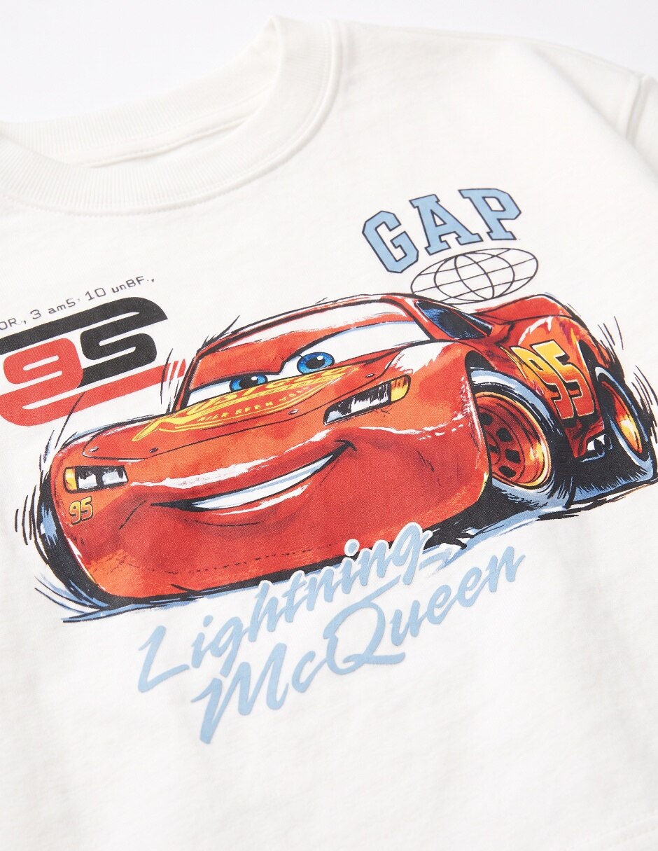 Playera rayo mcqueen cars manga larga para niño 6