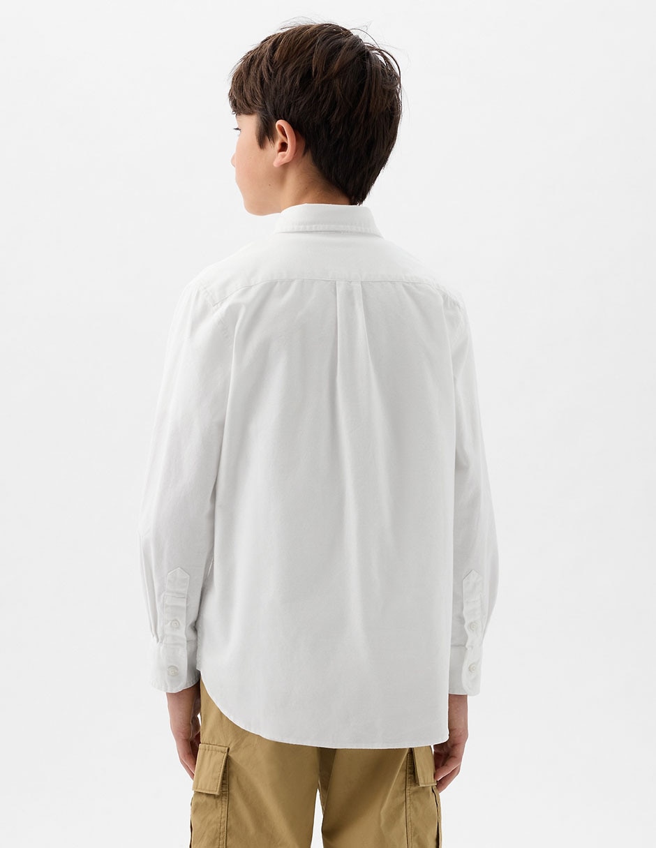 Camisa casual de algodón manga larga para niño 2