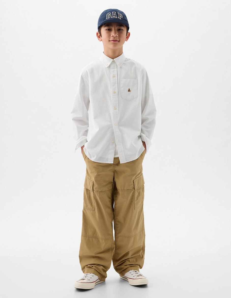 Camisa casual de algodón manga larga para niño 3