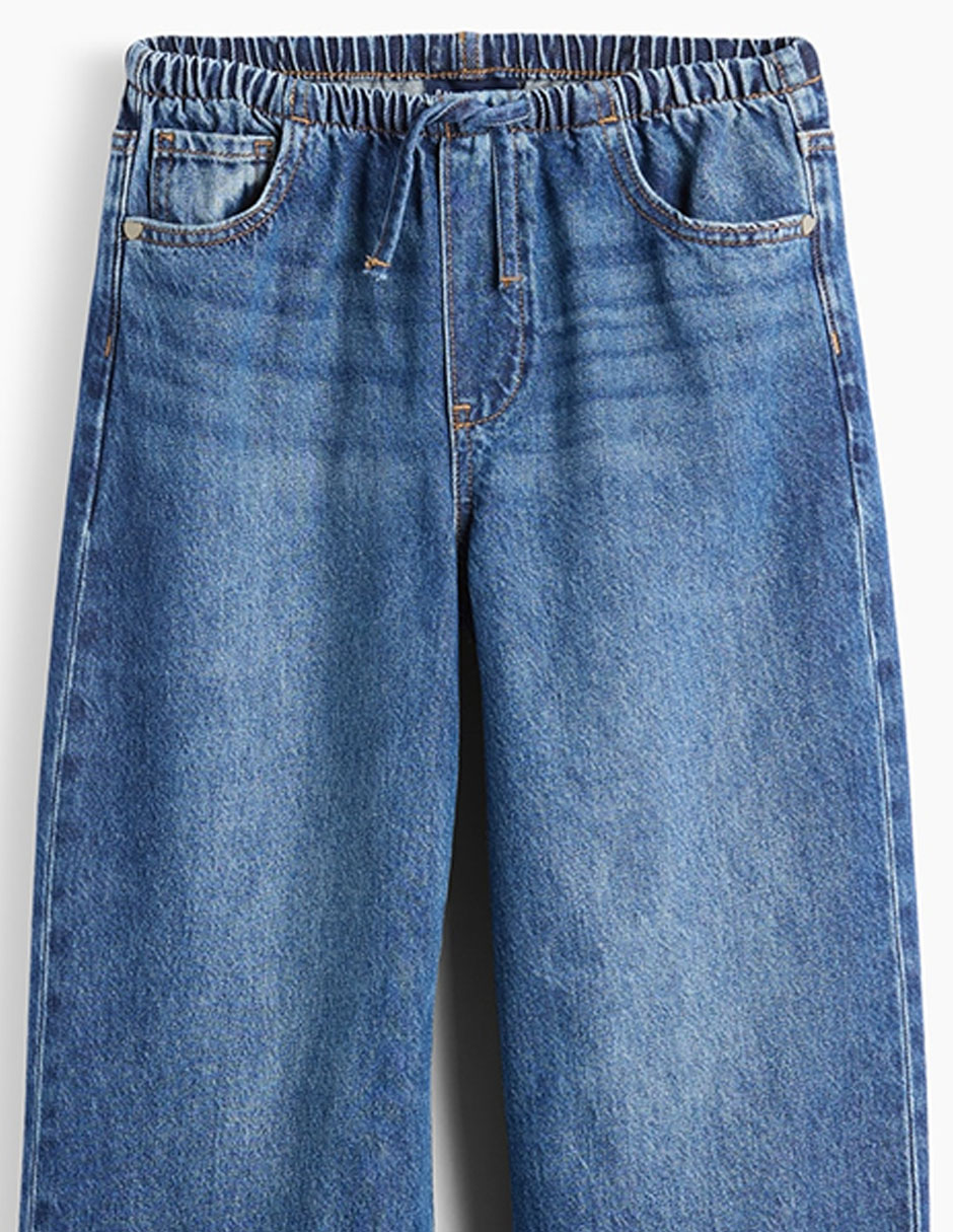 Jeans straight lavado medio para niña 2