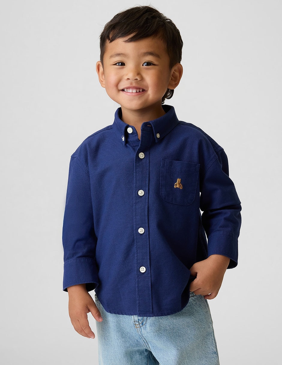 Camisa casual manga larga para niño