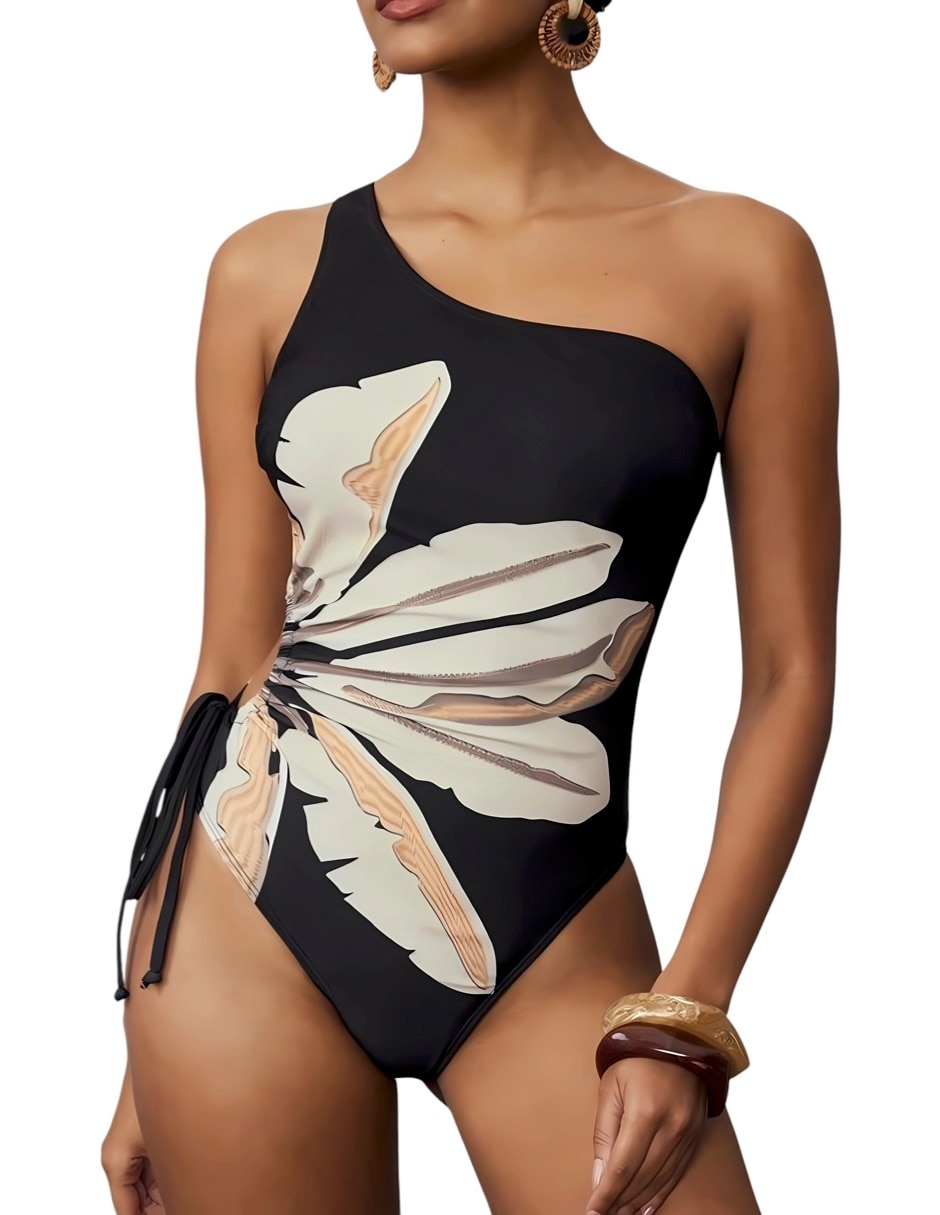 Traje de baño completo estampado floral para mujer 2