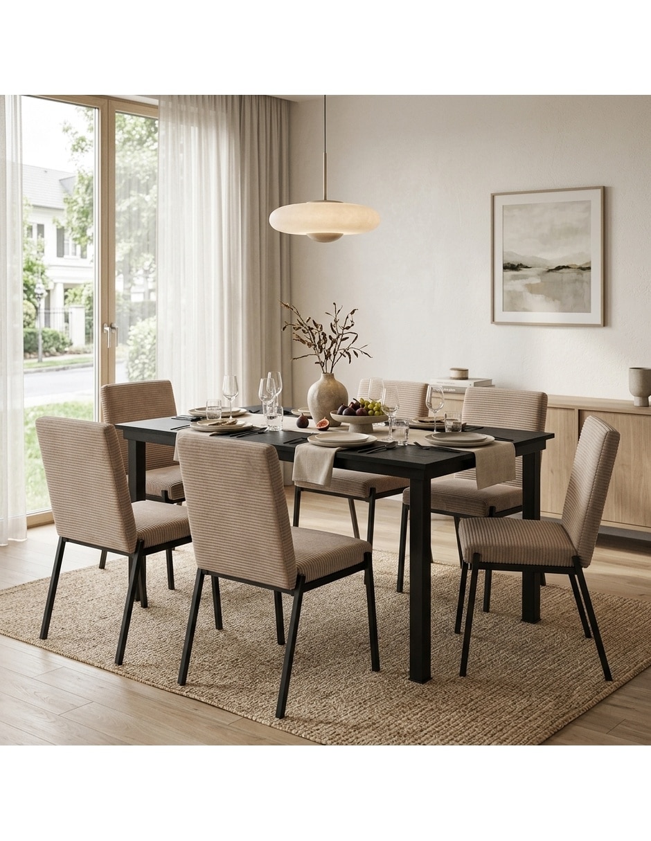 Comedor Zovi + Zenta Sochic para 6 personas de MDF